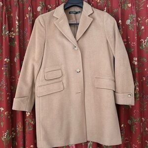 Ralph Lauren Beige Wool Coat Size 14P